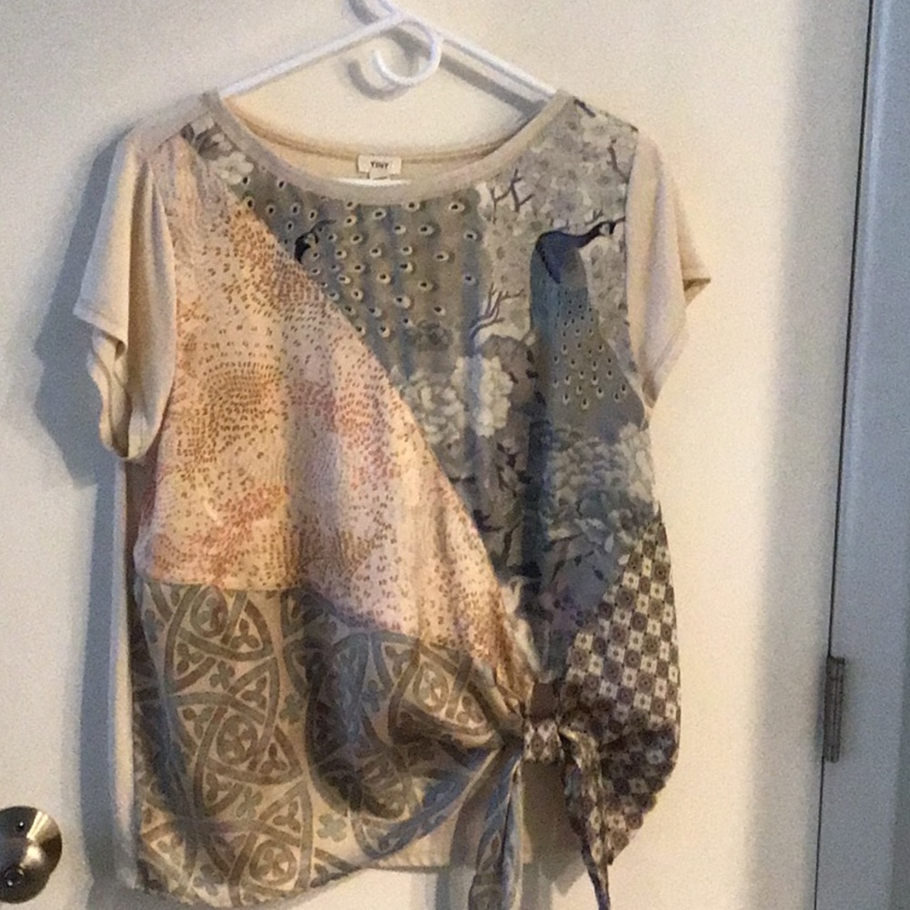 Tie front top. TINY   Anthropologie